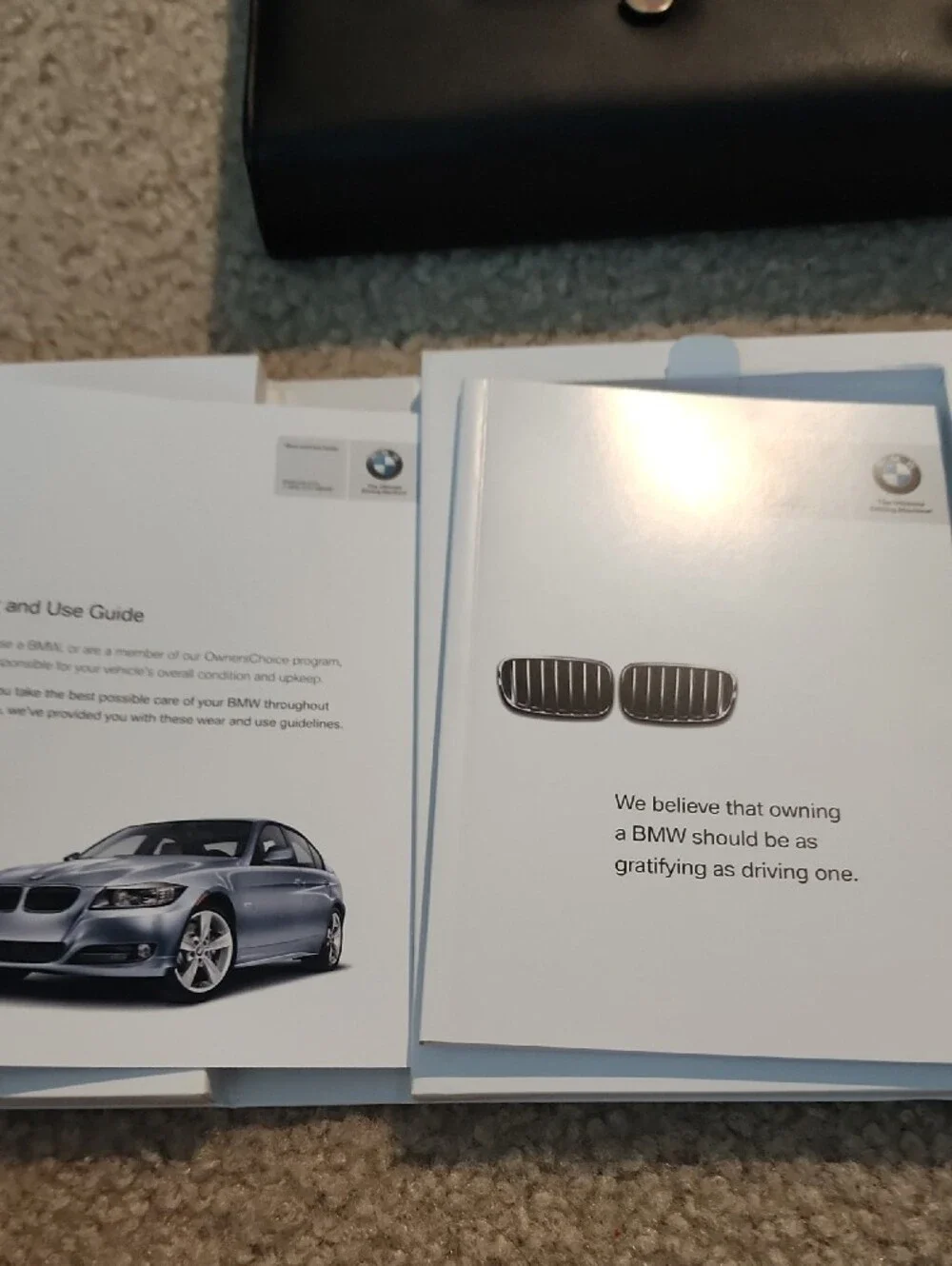 BMW Black Leather Document Wallet with Booklets 2010 528i